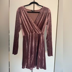 Purple Velvet Holiday Dress Size S